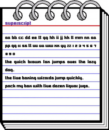 Superscript Regular animated font preview Superscript Regular animated font preview