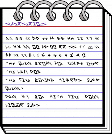 SuperSerious Regular animated font preview