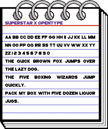 Superstar X Regular animated font preview