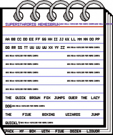 Superstar (Original) Regular animated font preview Superstar (Original) Regular animated font preview