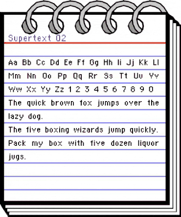 Supertext 02 Regular animated font preview