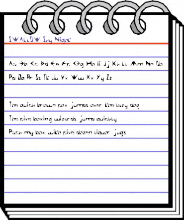 SWALLOW Sky Night Regular animated font preview