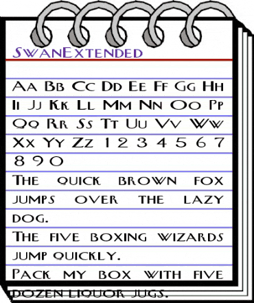 SwanExtended Regular animated font preview