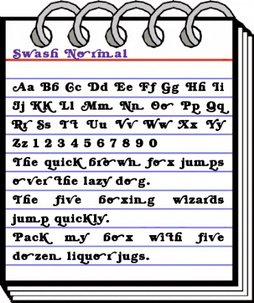 Swash Normal animated font preview Swash Normal animated font preview