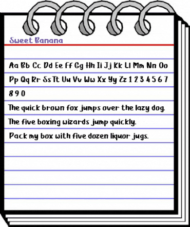 Sweet Banana Regular animated font preview