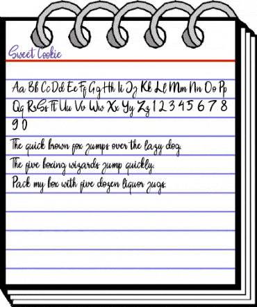 Sweet Cookie Regular animated font preview