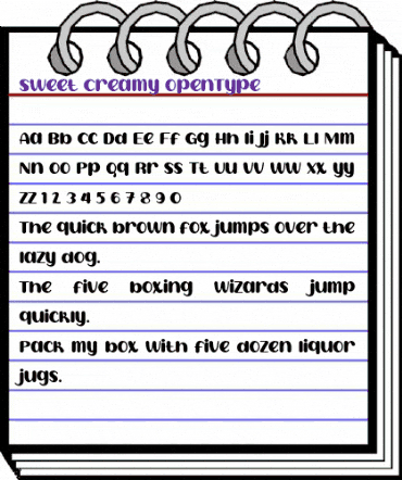 Sweet Creamy Regular animated font preview Sweet Creamy Regular animated font preview