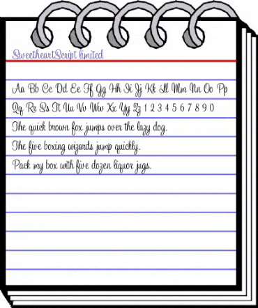 SweetheartScript-limited Regular animated font preview