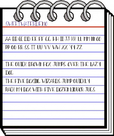Sweet Water Demo animated font preview