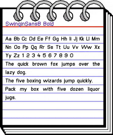 SwinginSansB Bold animated font preview