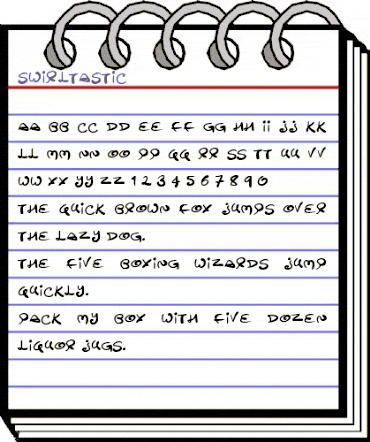 Swirltastic Regular animated font preview