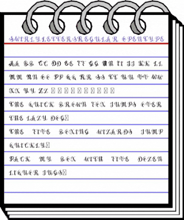 Swirly Letters Regular animated font preview Swirly Letters Regular animated font preview