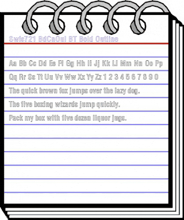 Swis721 BdCnOul BT Bold Outline animated font preview Swis721 BdCnOul BT Bold Outline animated font preview