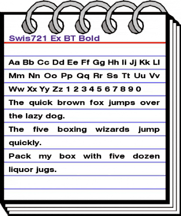 Swis721 Ex BT Bold animated font preview Swis721 Ex BT Bold animated font preview