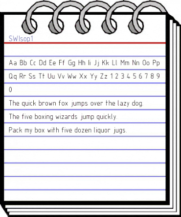 SWIsop1 Regular animated font preview