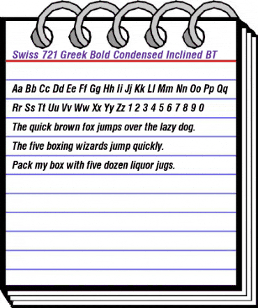 Swis721Greek Cn BT Bold Inclined animated font preview Swis721Greek Cn BT Bold Inclined animated font preview