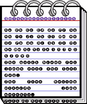 SwissCheeseCircles Regular animated font preview