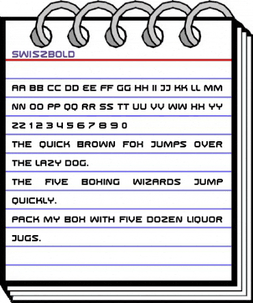SwiszBold Regular animated font preview