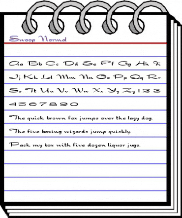 Swoop Normal animated font preview Swoop Normal animated font preview