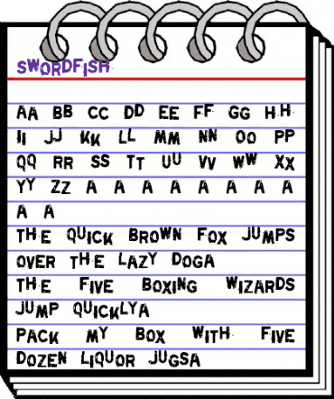 Swordfish Regular animated font preview