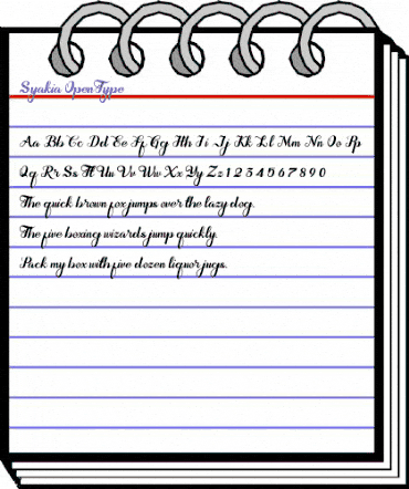 Syakia Regular animated font preview Syakia Regular animated font preview