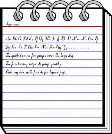 Syarena Regular animated font preview Syarena Regular animated font preview