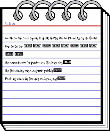 Syberic Regular animated font preview Syberic Regular animated font preview