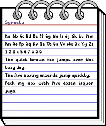Syreeta Regular animated font preview