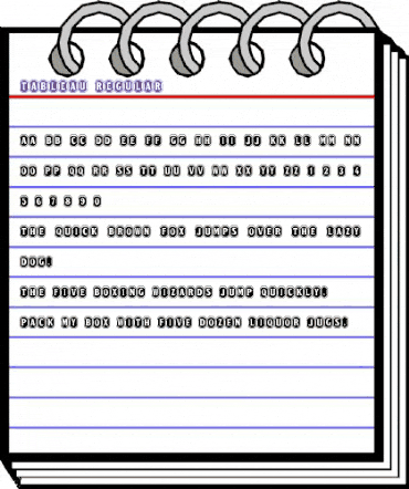 Tableau Regular animated font preview Tableau Regular animated font preview