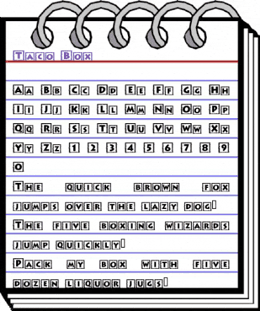 Taco Box Regular animated font preview Taco Box Regular animated font preview