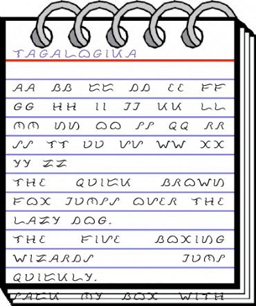 Tagalogika Regular animated font preview