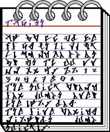 TAGish. Regular animated font preview