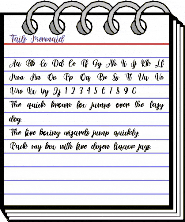 Tails Mermaid Regular animated font preview