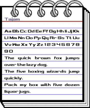 Tajam Regular animated font preview