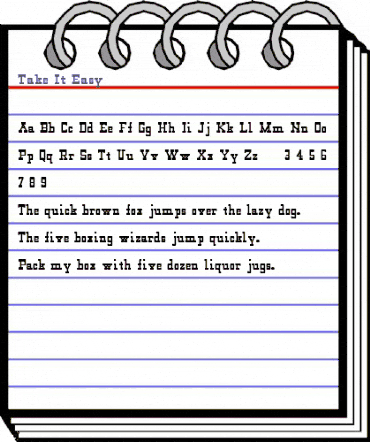 Take It Easy 2 Regular animated font preview Take It Easy 2 Regular animated font preview