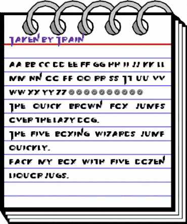 Taken by Train Regular animated font preview