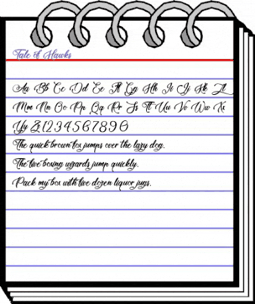 Tale of Hawks Regular animated font preview Tale of Hawks Regular animated font preview