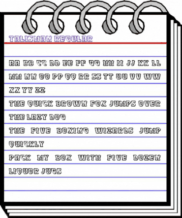 Talisman Regular animated font preview