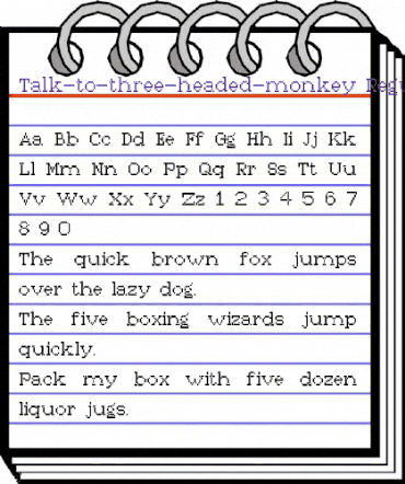 Talk-to-three-headed-monkey Regular animated font preview