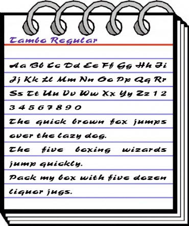Tambo Regular animated font preview