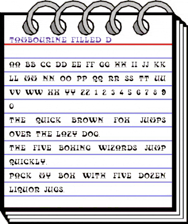 Tambourine Filled D Regular animated font preview Tambourine Filled D Regular animated font preview