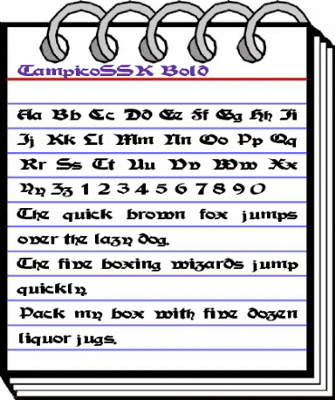 TampicoSSK Bold animated font preview TampicoSSK Bold animated font preview