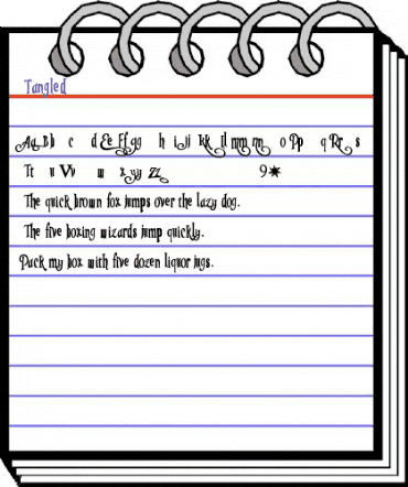 Tangled Regular animated font preview Tangled Regular animated font preview