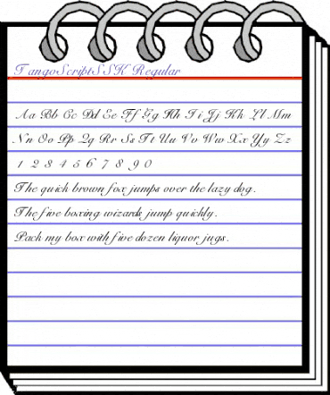 TangoScriptSSK Regular animated font preview TangoScriptSSK Regular animated font preview