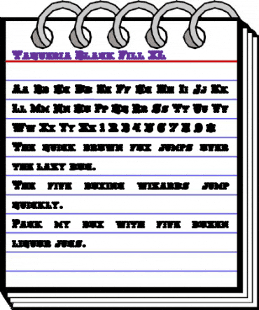 Taqueria Black Fill XL Regular animated font preview
