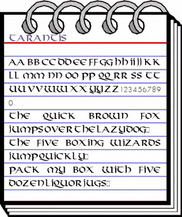 Tarantis Regular animated font preview