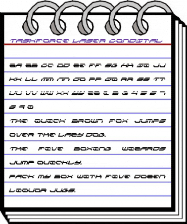 Taskforce Laser CondItal CondItal animated font preview Taskforce Laser CondItal CondItal animated font preview