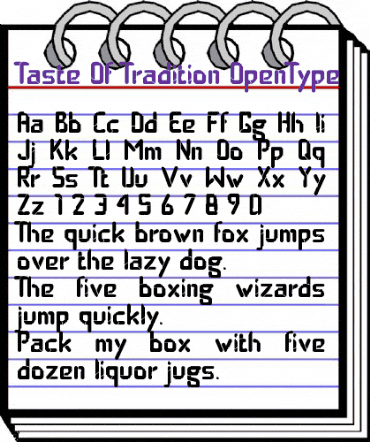 Taste Of Tradition Regular animated font preview