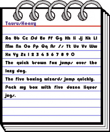 TaurusHeavy Normal animated font preview