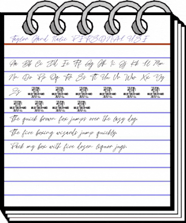 Taylor Hand Italic PERSONAL USE Regular animated font preview Taylor Hand Italic PERSONAL USE Regular animated font preview